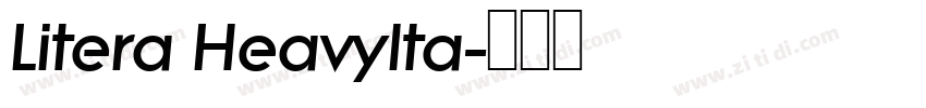 Litera HeavyIta字体转换